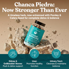 Eu Natural Chanca Piedra capsules close-up highlighting vegetarian daily use