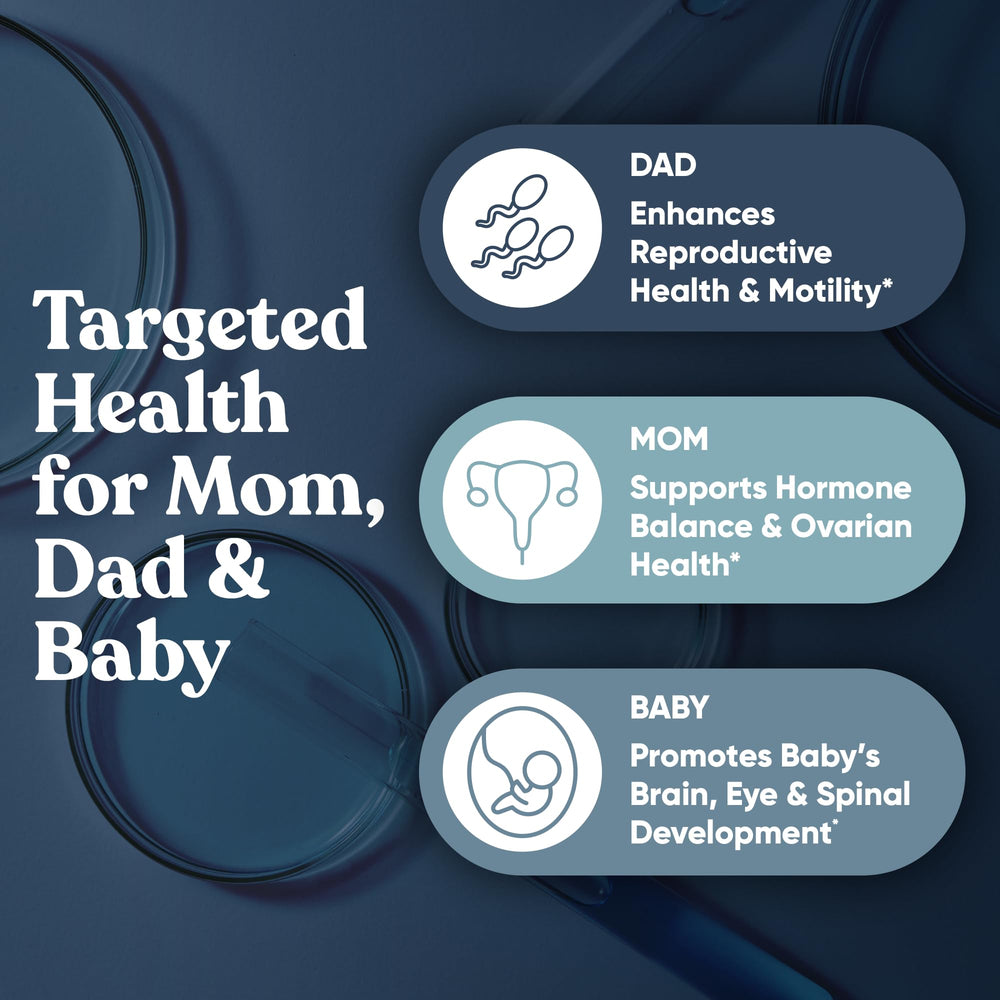 Eu Natural Conception for Her packaging highlighting a simple daily fertility routine.