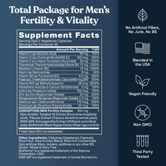 Eu Natural Conception for Him box packaging displayed for male fertility support.