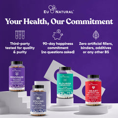 Eu Natural Menopause Balance packaging box showcasing eco-friendly packaging.
