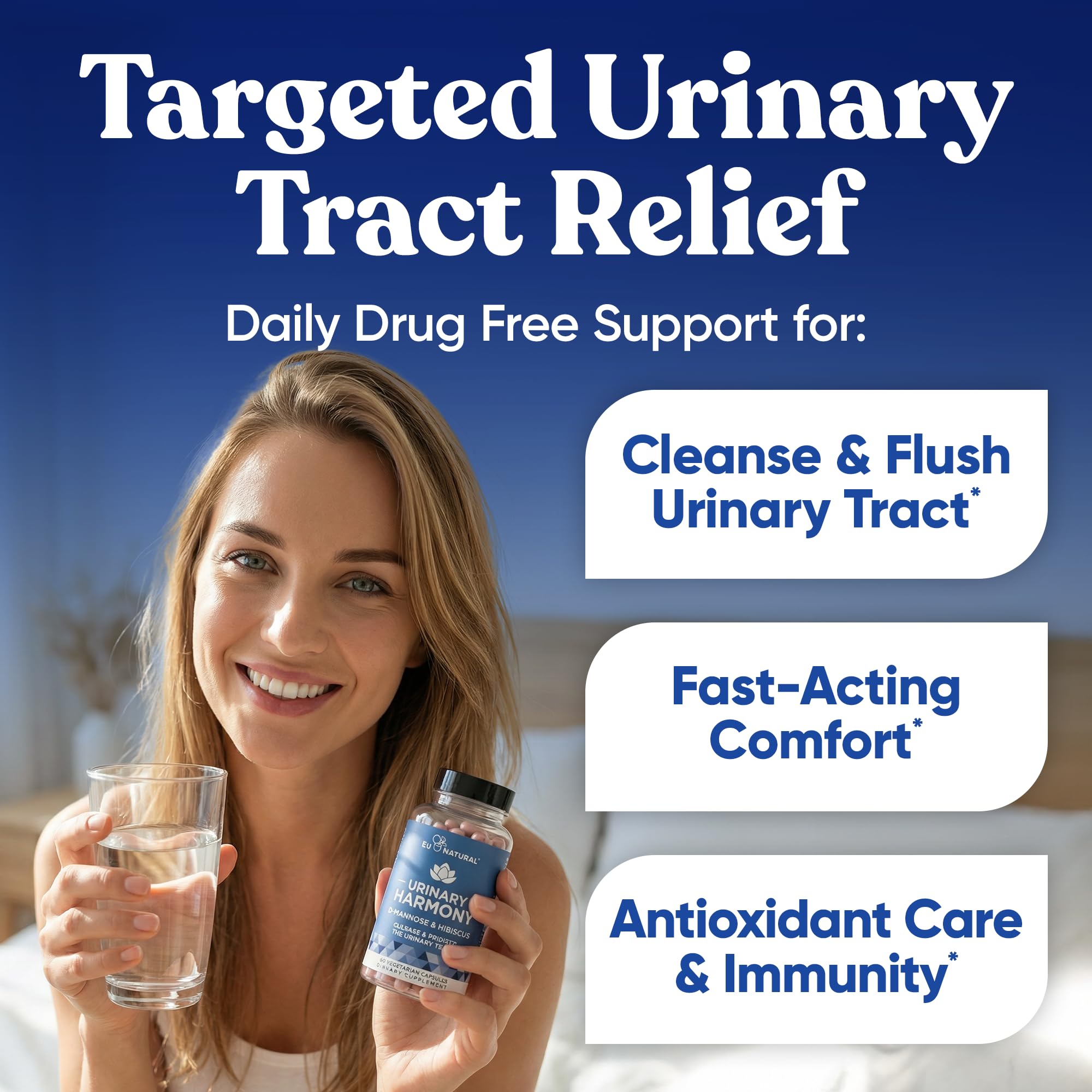 Eu Natural Urinary Harmony packaging box displayed on shelf for easy ordering