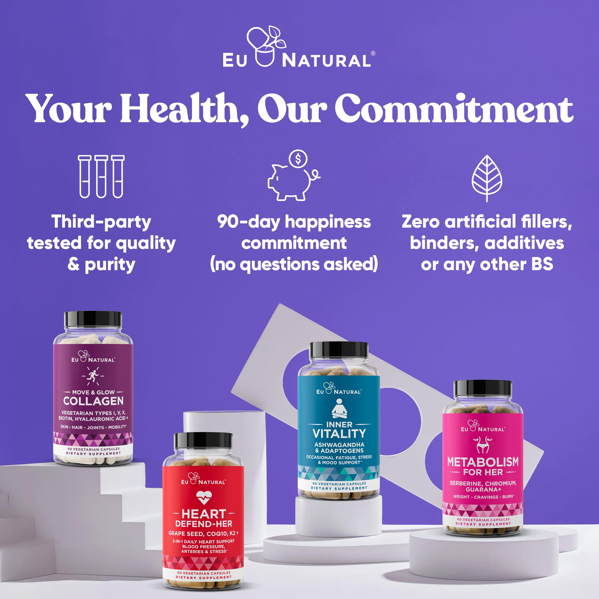 Eu Natural Wellbeing support bottle for balanced energy and mood