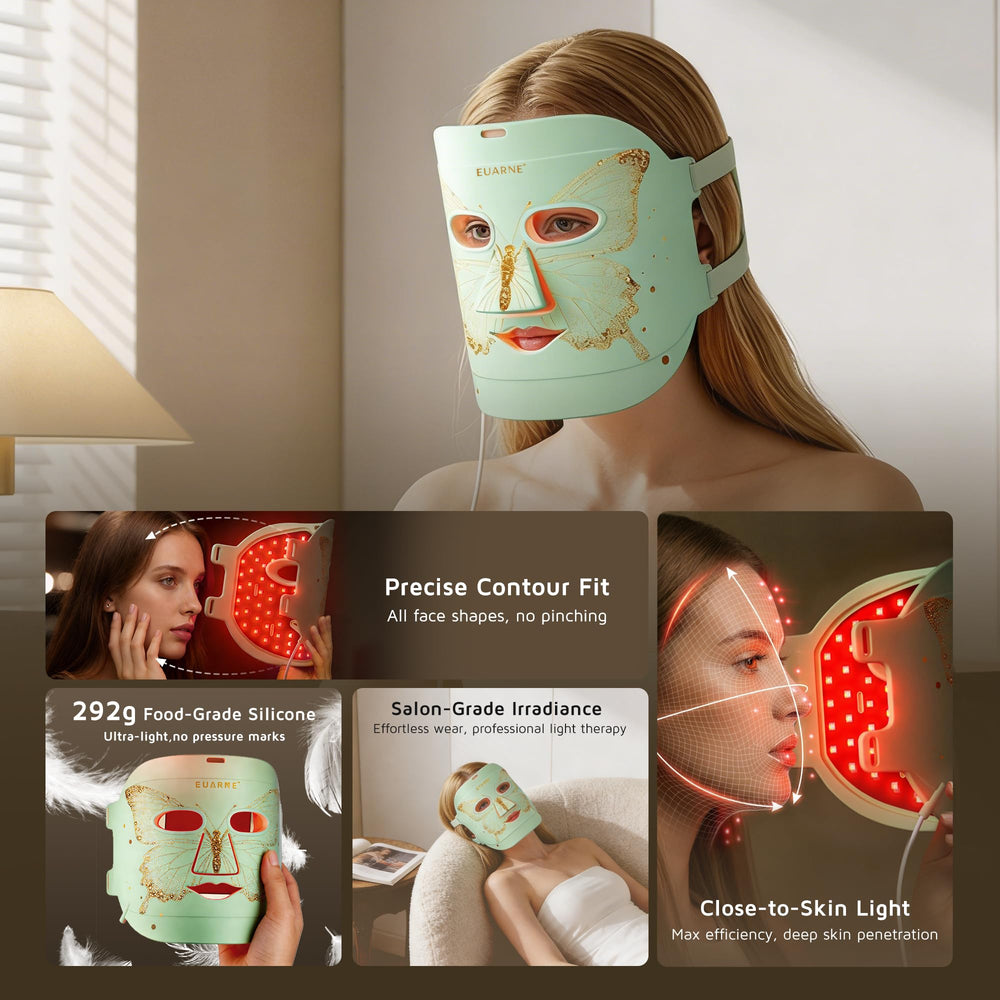 EUARNE near-infrared closeup highlights deeper skin energizing benefits.