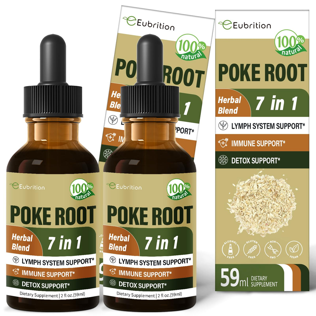 Eubrition Lymph System Support drops bottle for daily lymphatic balance.