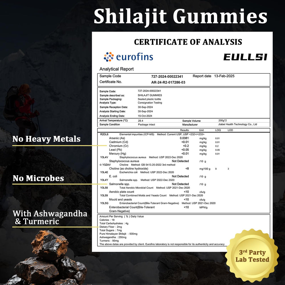 Eullsi Organic Ashwagandha gummies bottle emphasizes adaptogen blend.