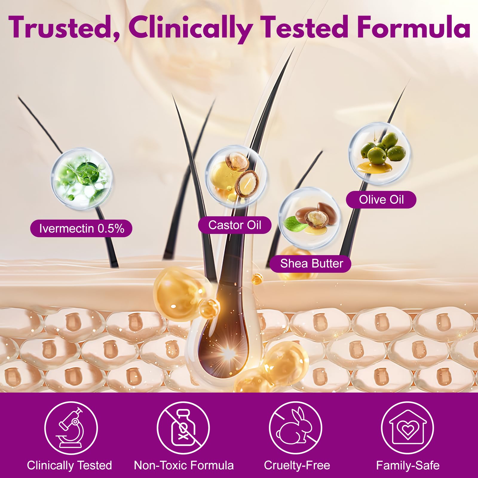 Hair after treatment feels soft and clean with Euphea.