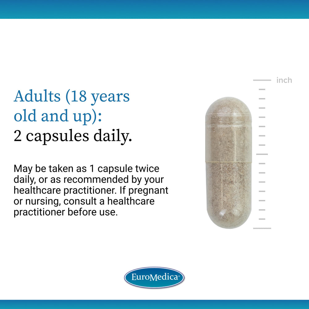 EuroMedica Adrenaplex bottle shows vitamin C and pantothenic acid support