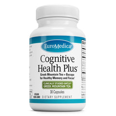 EuroMedica Cognitive Health Plus bottle front for daily focus support.