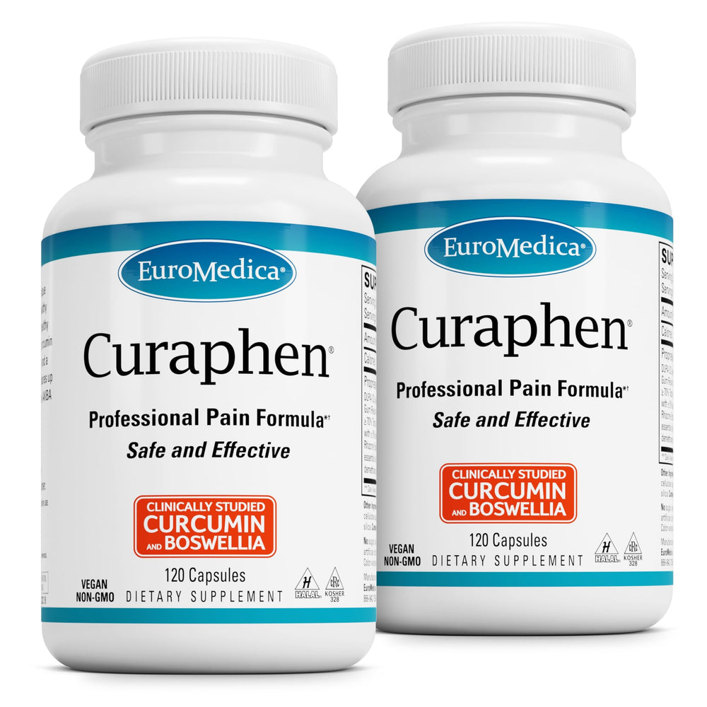 EuroMedica Curaphen bottle front view highlighting muscle comfort support.