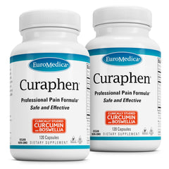 EuroMedica Curaphen bottle front view highlighting muscle comfort support.