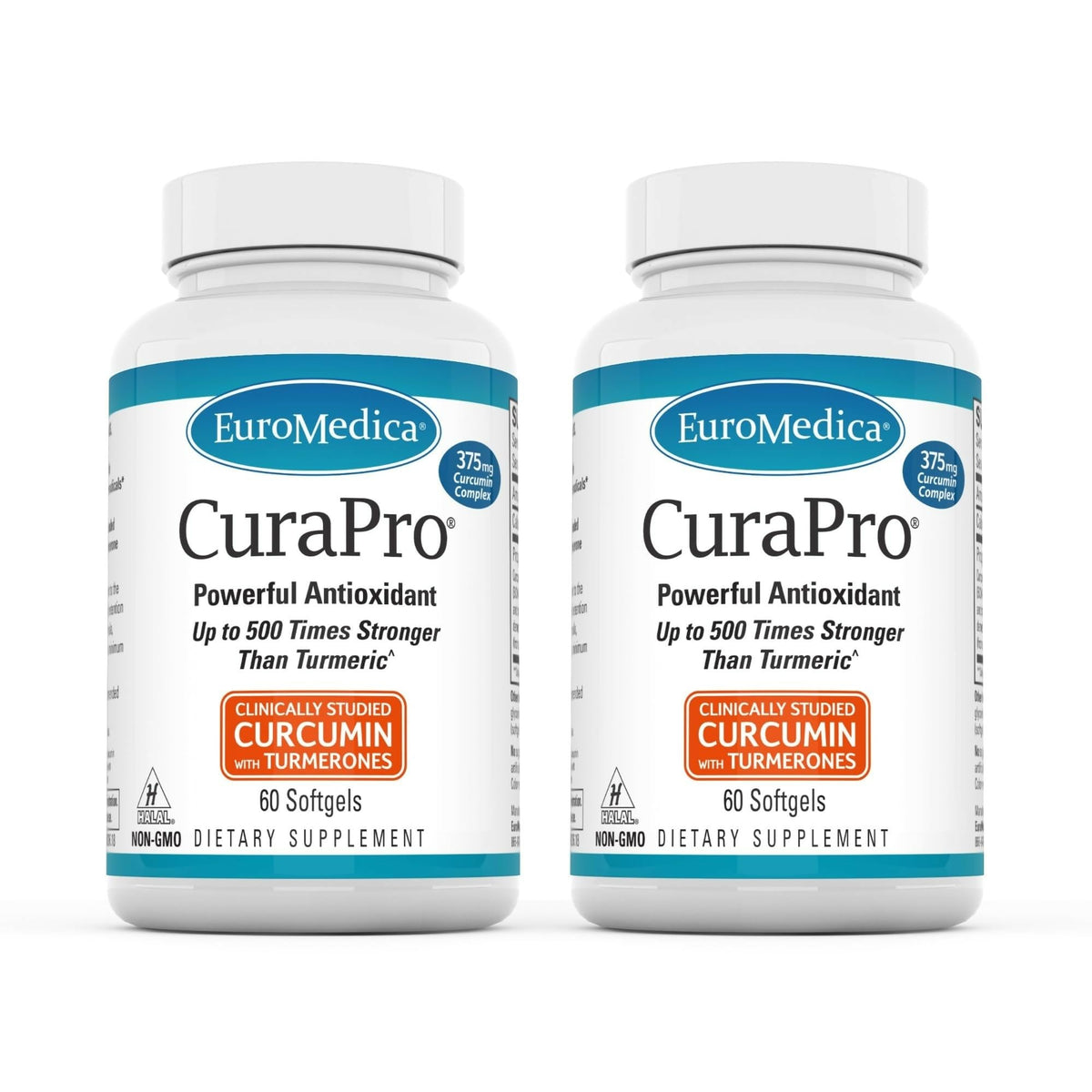 EuroMedica CuraPro 375 mg softgels pack for daily immune support