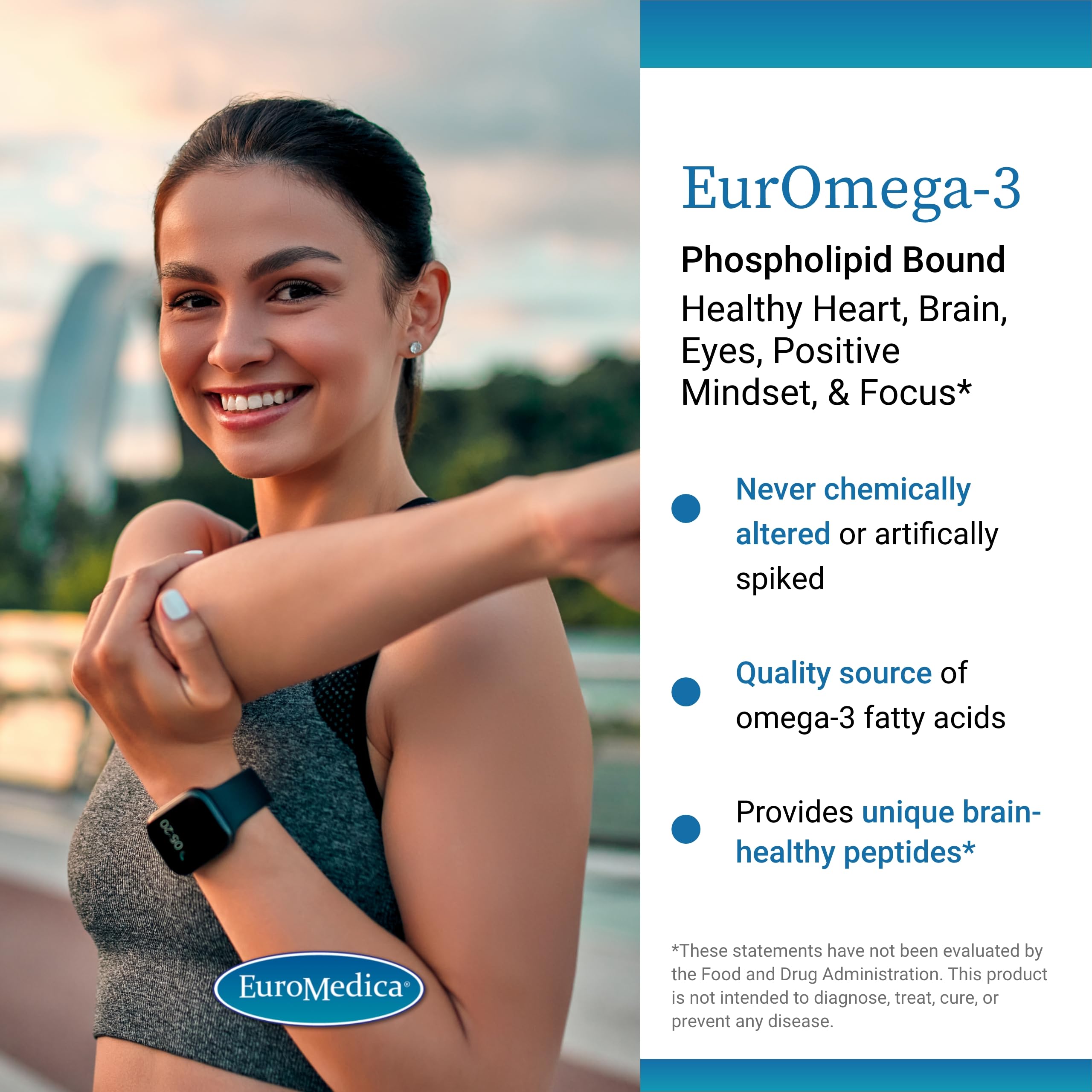 EuroMedica EurOmega-3 phospholipid formula for superior absorption.