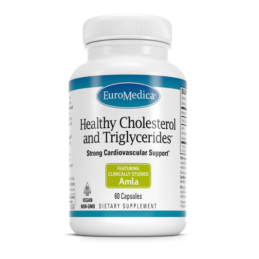 Euromedica Healthy Cholesterol bottle front view highlighting heart-supporting formula