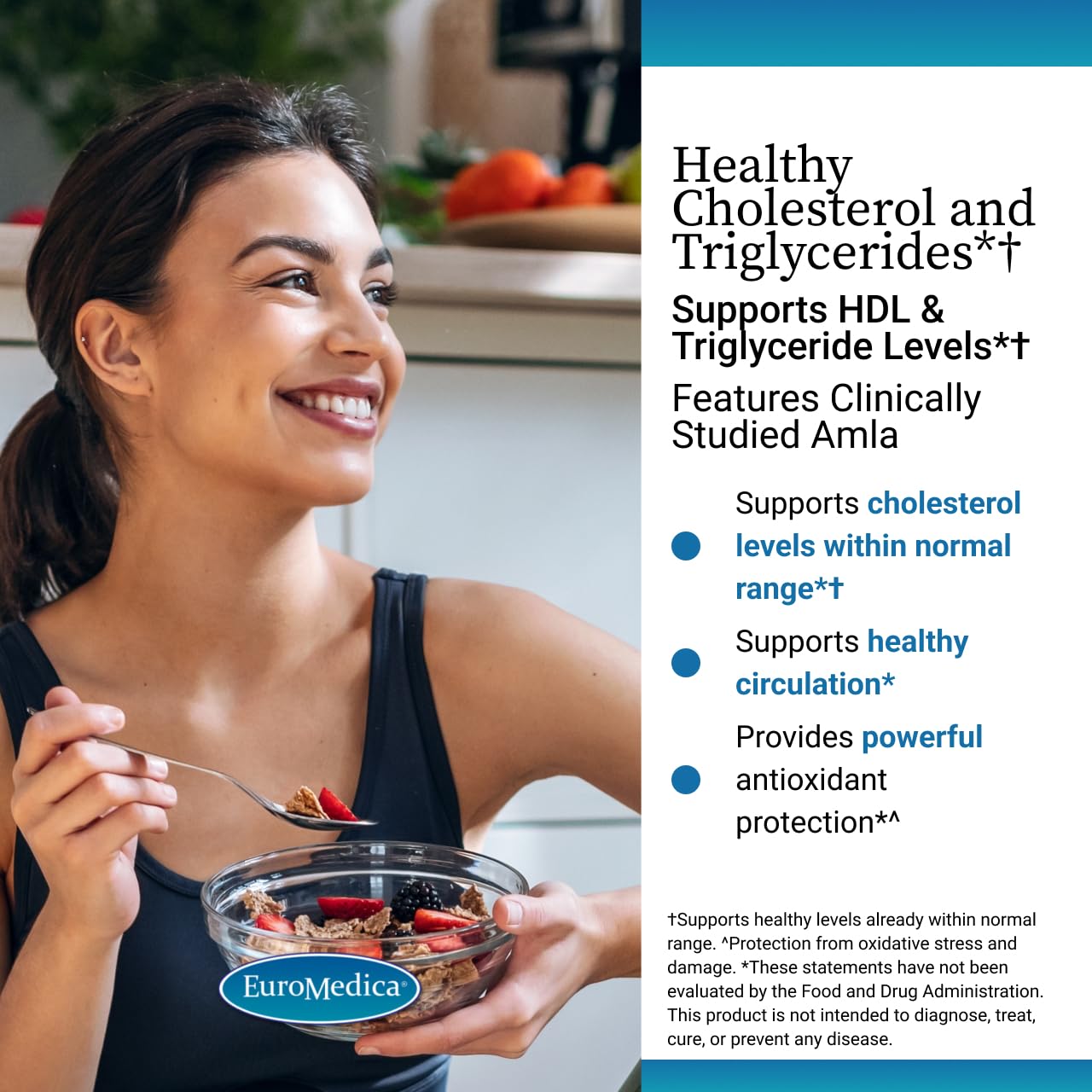 Euromedica Healthy Cholesterol capsules suitable for vegan and gluten-free diets