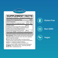 EuroMedica HRG80 red ginseng tablet highlighting potent ginseng for vitality.