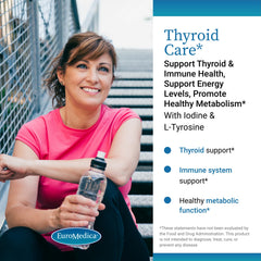 EuroMedica Thyroid Care label with ingredients and directions.