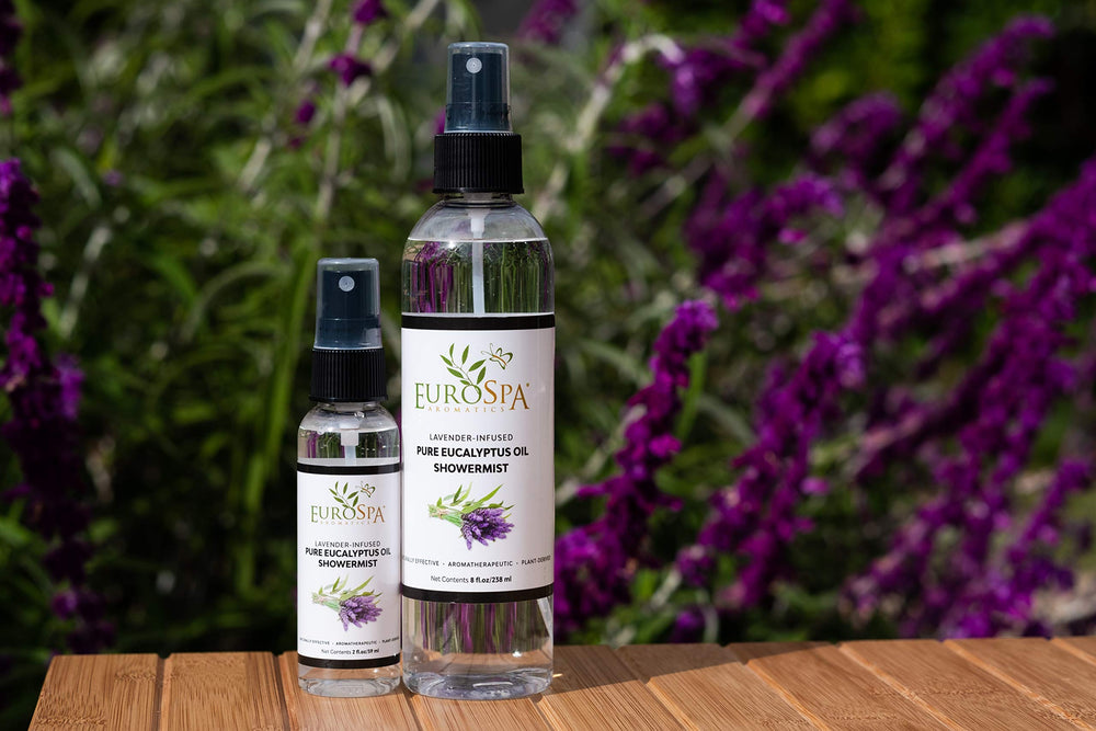 Versatile use of EuroSpa Aromatics oil for cozy home spa rituals.