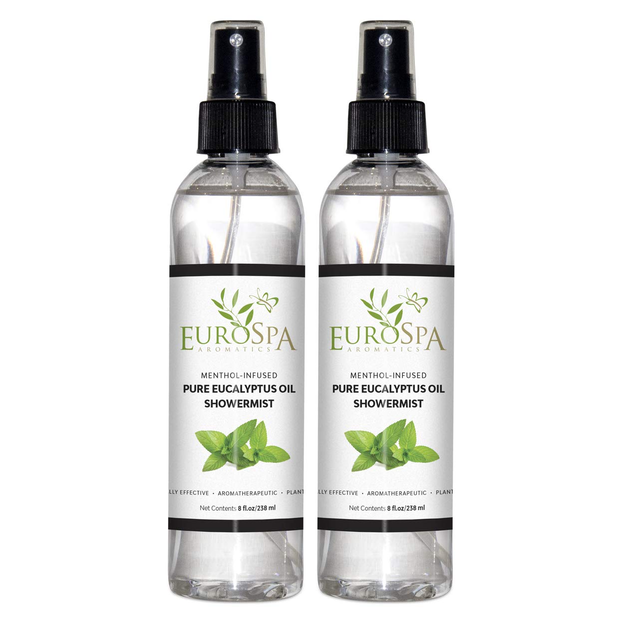 EuroSpa Aromatics pure eucalyptus oil bottle ready for a spa-like shower.