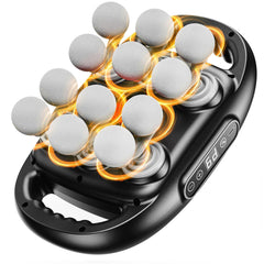 EURPMASK 12-head massage gun targeting the back for deep relief and recovery.