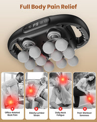 EURPMASK 12-head massage gun soothing neck tension with quiet modes.
