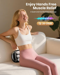 EURPMASK massage gun soothes the back with broad head contact and steady pressure.