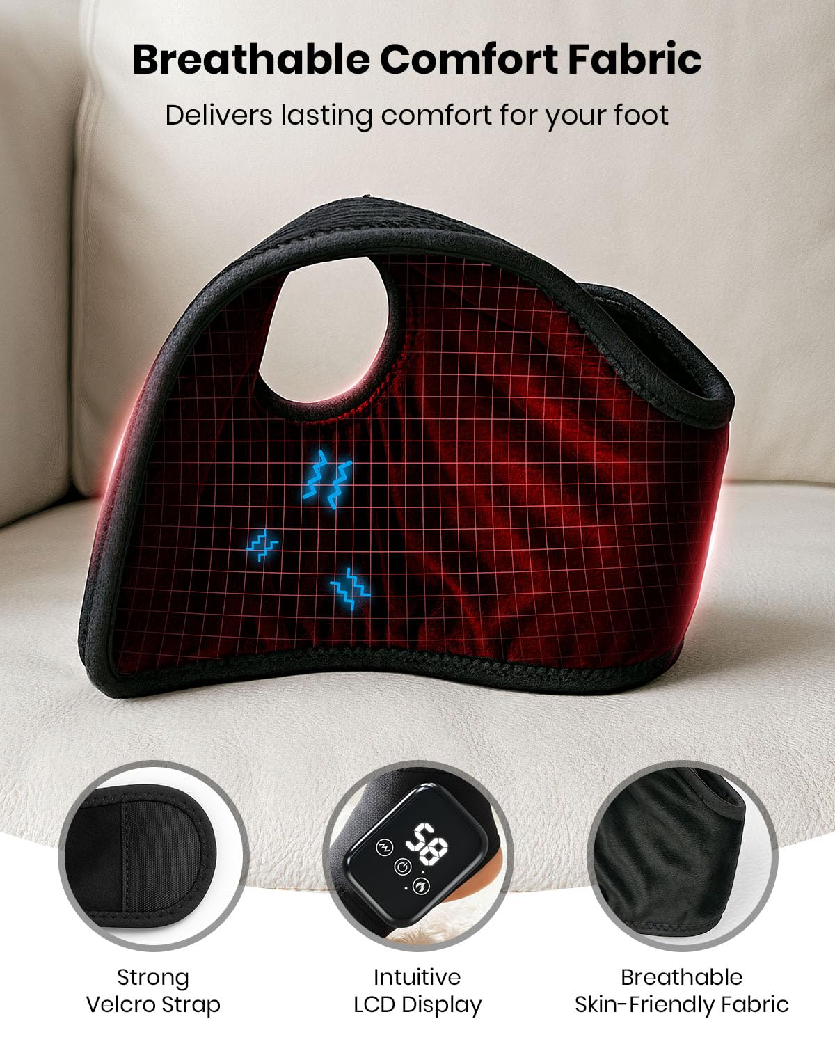 Soft socks included with EURPMASK Foot Renew massager for hygienic shared use.