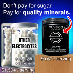 Euvexia euLyte quick-prep mix in a shaker bottle
