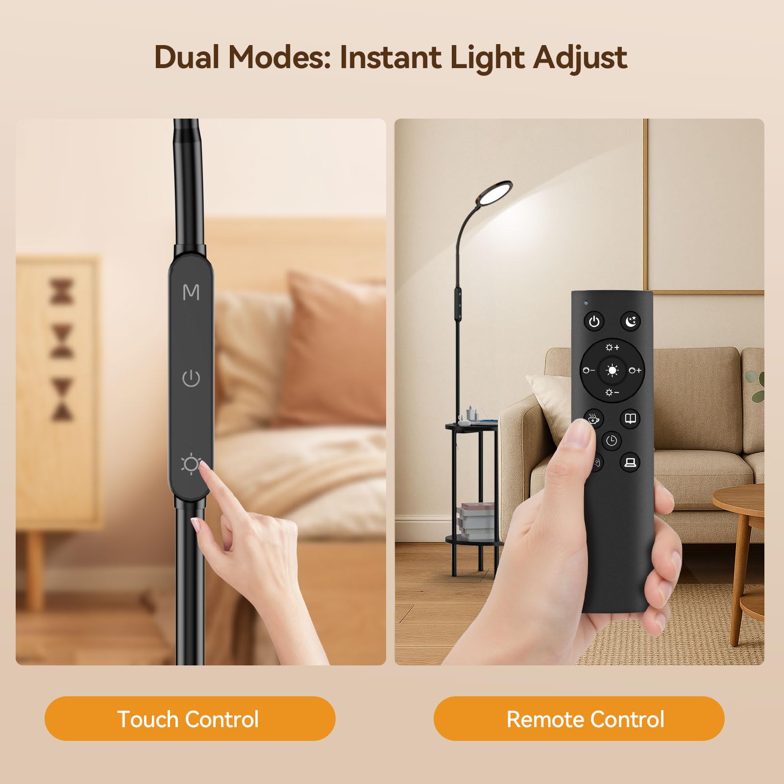 EVATEALE 5-level dimming for soft to bright lighting