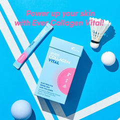 EVER COLLAGEN electrolyte mix with sodium and potassium for daily rehydration balance.