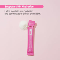 Ever Collagen Time NEWTREE apple flavor sachet on desk for daily routine