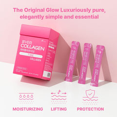 Tear-open packet of Ever Collagen Time NEWTREE highlights no-water consumption