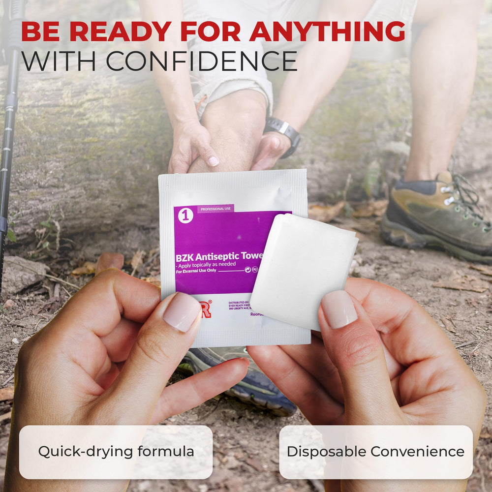 Ever Ready BZK wipes used for multiple cleaning tasks and surfaces