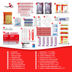 190-piece kit with wound care and injury supplies