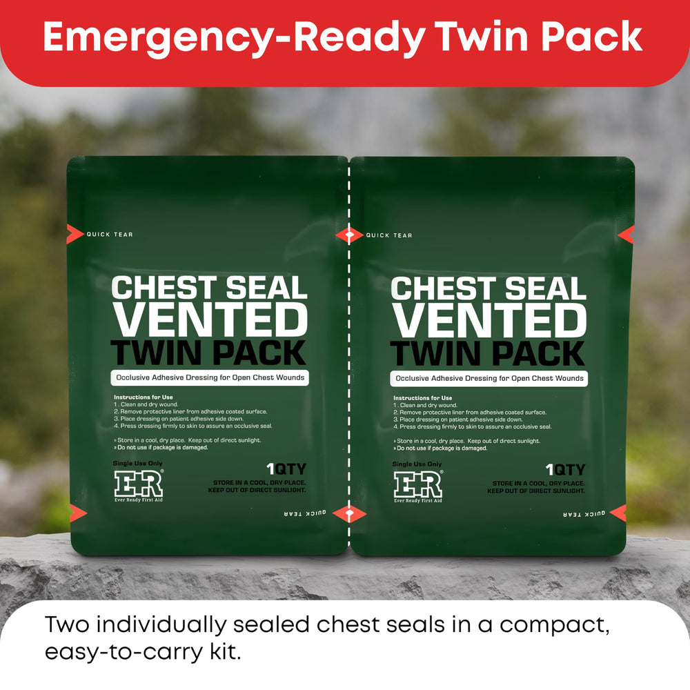 Ever Ready First Aid chest seal with hydrogel adhesive bonds in challenging conditions
