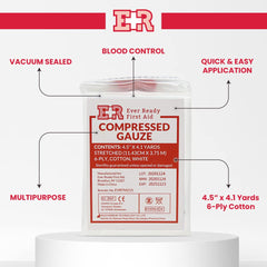 Ever Ready First Aid vacuum-sealed pouch keeps gauze portable for field readiness