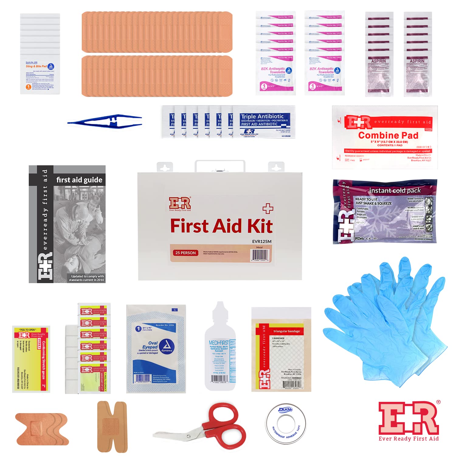 Ever Ready First Aid kit OSHA compliant designation for workplace safety.