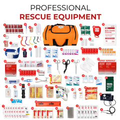 Ever Ready First Aid Large EMT Trauma Bag side-open view showing accessible compartments.