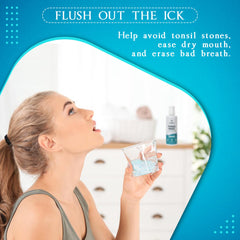 Close-up of the dosage cap on Everest Mouth Wash for accurate use