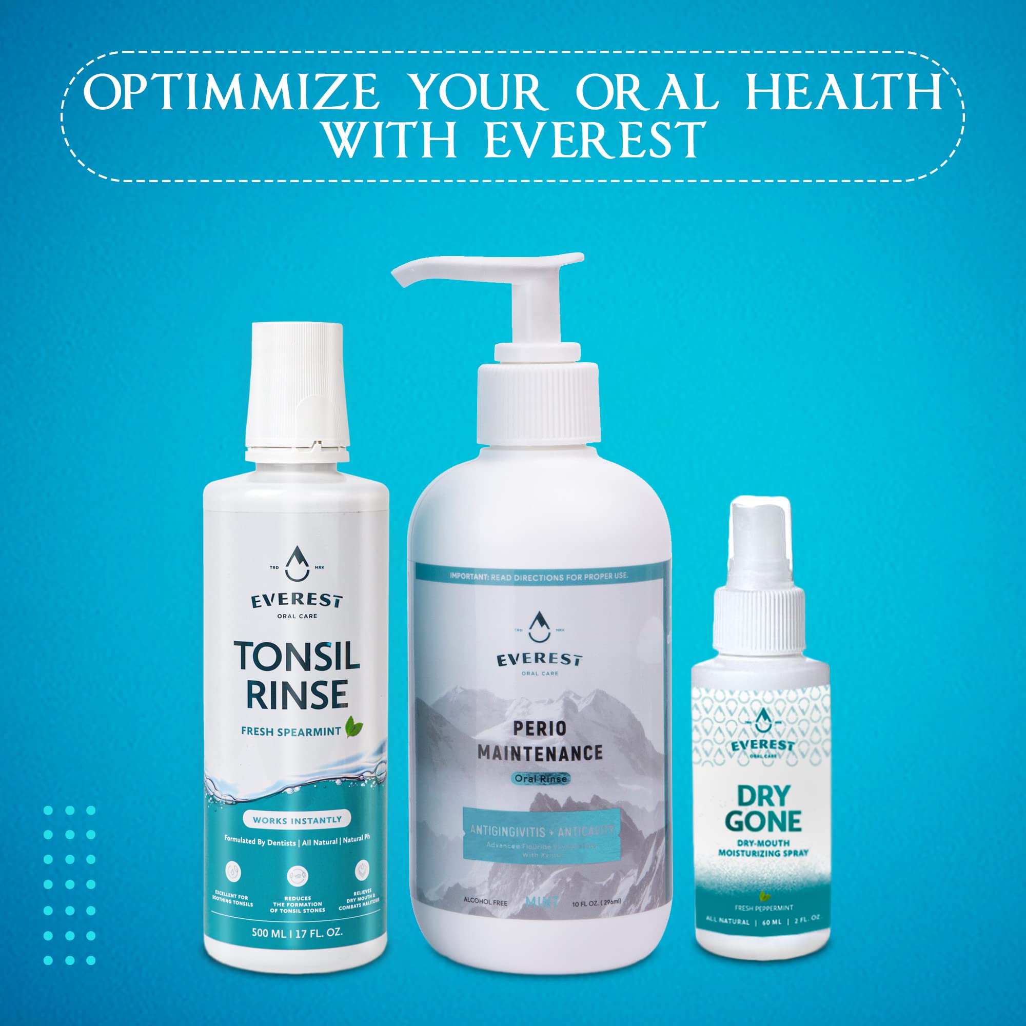 Everest Mouth Wash with spearmint evokes a refreshing breath