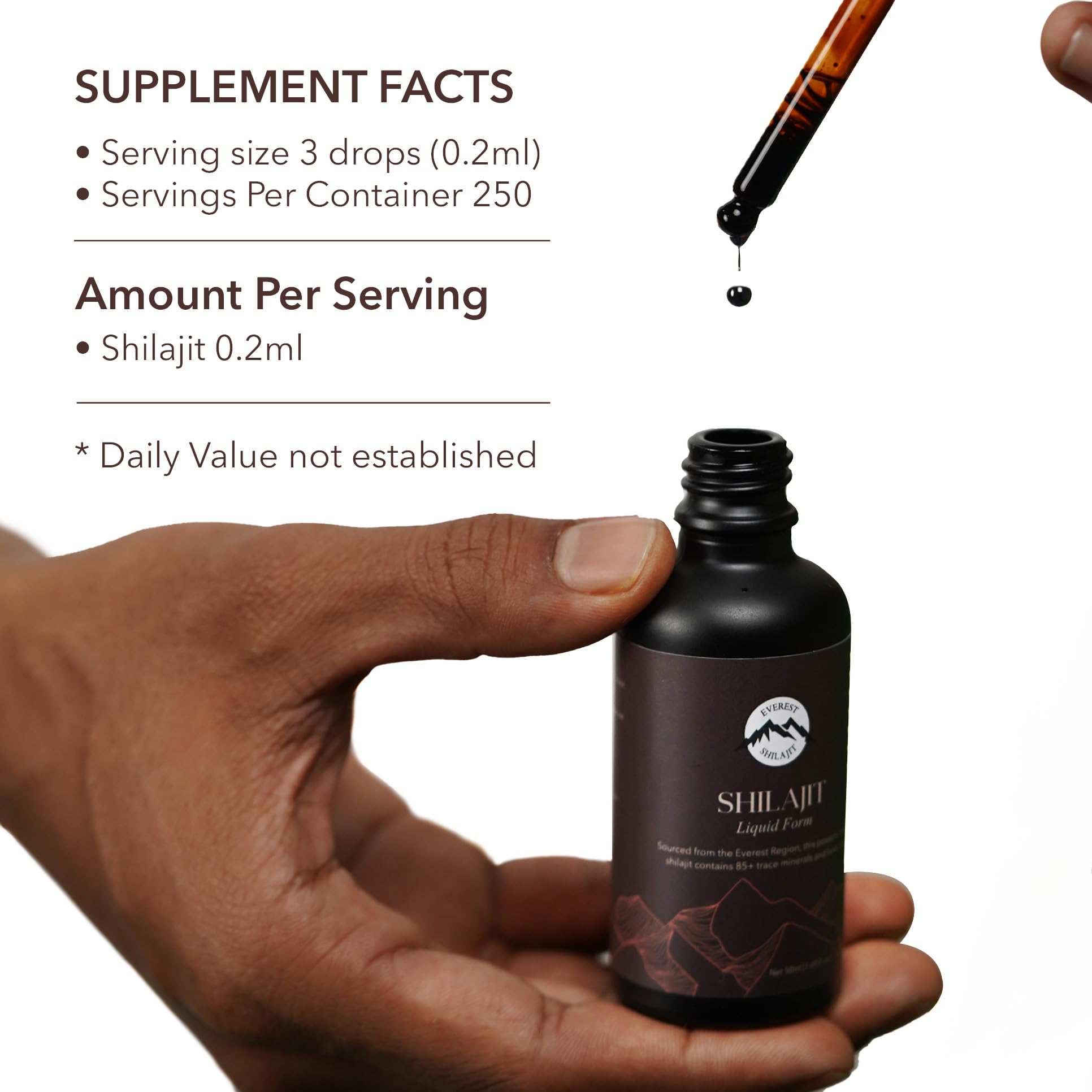 Everest Shilajit Drops compact 50 ml bottle for daily carry.