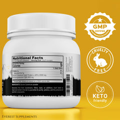 Everest Supplements Organic Colostrum Powder dissolving in liquid—smooth mixing in liquids.