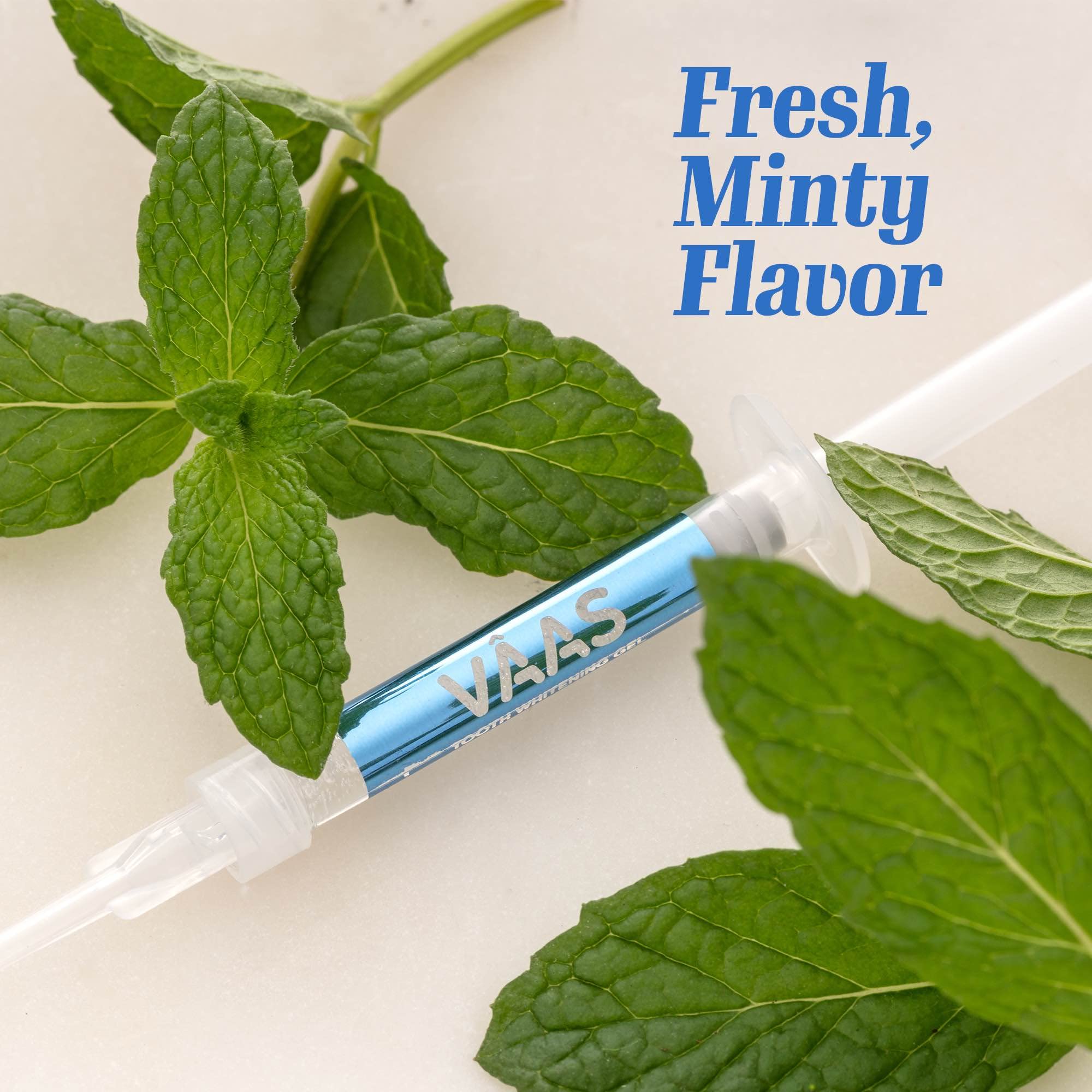 Everest VAAS whitening gel packaging viewed for quality assurance