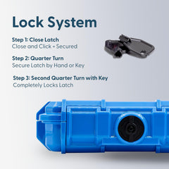 Evergreen Seahorse56 lockbox with detachable carrying handle for easy transport