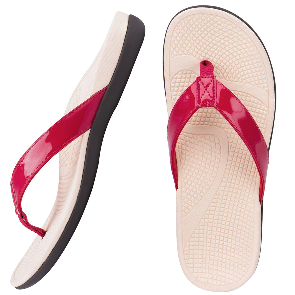 Everhealth flip flops with deep heel cup stabilizing heels during impact