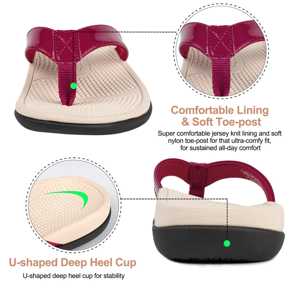 Everhealth flip flops featuring quick-drying lining and comfortable straps