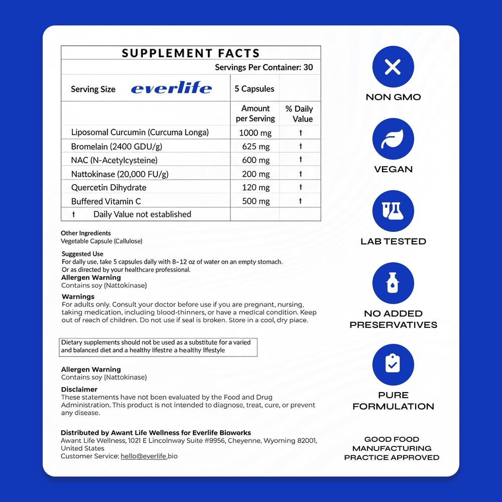 Everlife bottle with daily wellness routine for ongoing health.