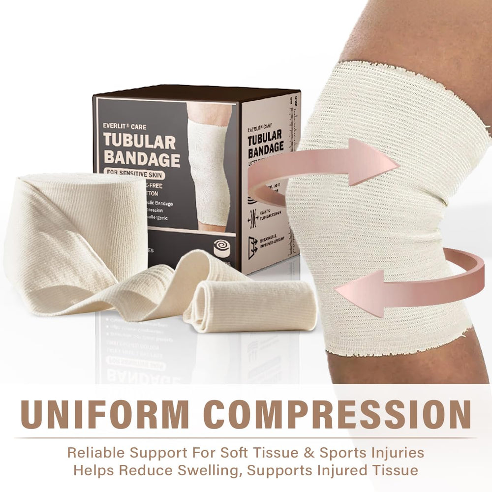 Everlit 560D knee-wrap-application displays uniform gentle support during activity