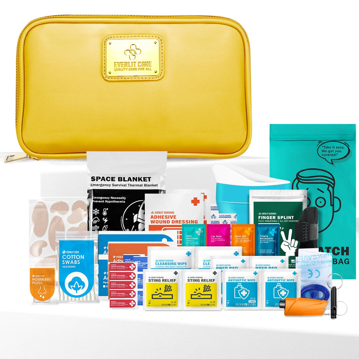 EVERLIT CARE car first-aid kit with wallet-style design for stylish road safety.