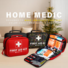 EVERLIT CARE compact first-aid kit stays ready in car, dorm, or backpack.