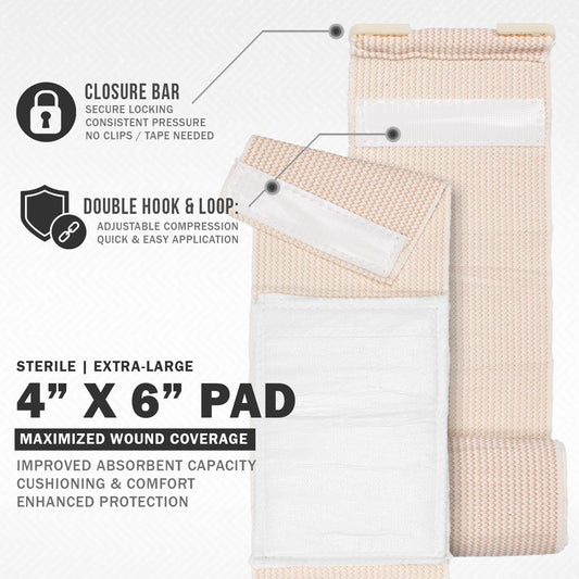Everlit bandage pad 4x6 inch provides extensive wound coverage.
